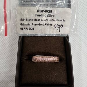 Feeling Alive Rose Gold Plated Ring with Cubic Zirconia